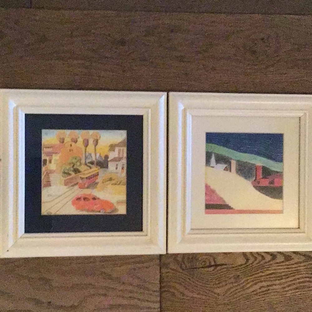 Two framed prints